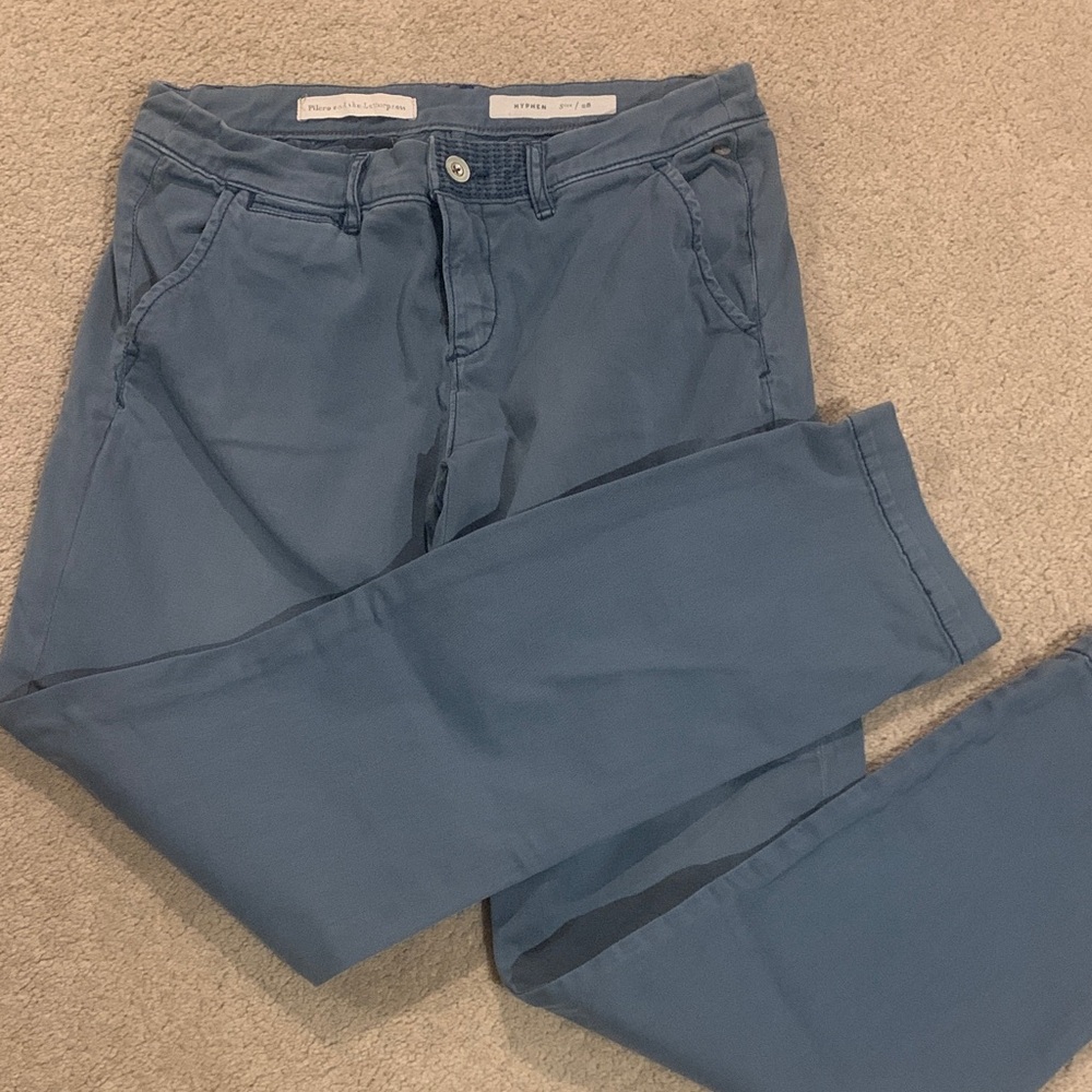 Anthropologie Slate Blue Chino Pants